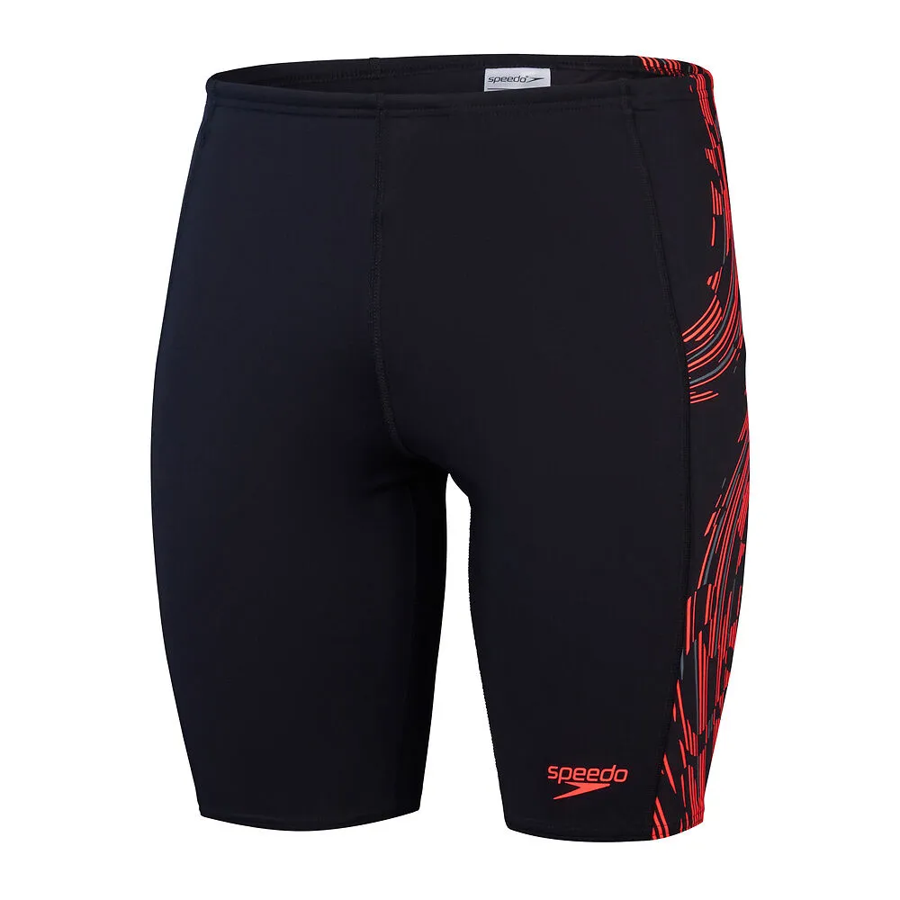 Speedo Mns Tech Panel Jammer-Black /Siren Red /Usa Charcoal