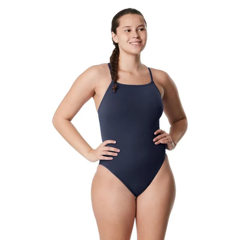 Speedo Solid Strappy Fixed Back