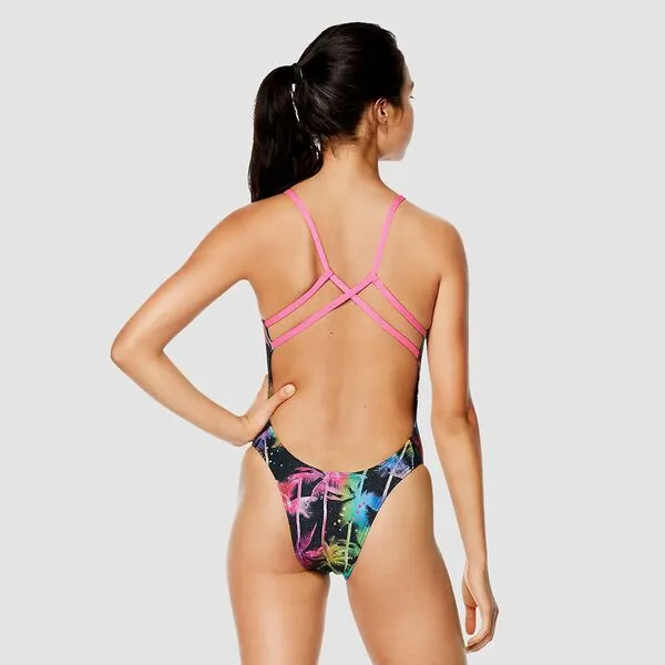 Speedo Womens Printed Fixed Back Swimsuit - Partypalm