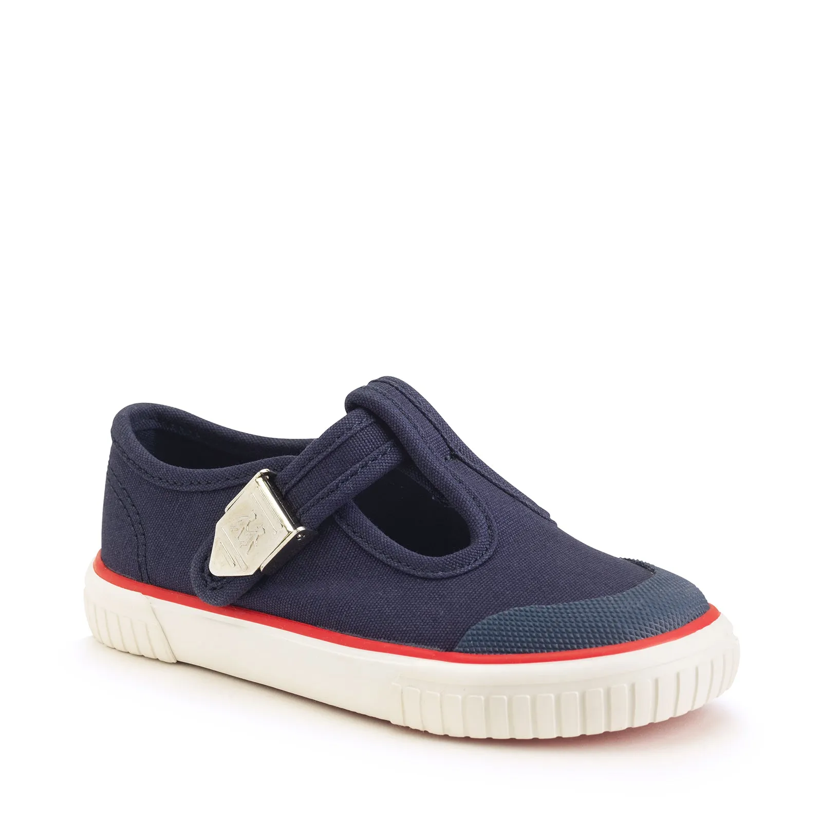 Start Rite Anchor Boys Navy Canvas T-Bar Shoe