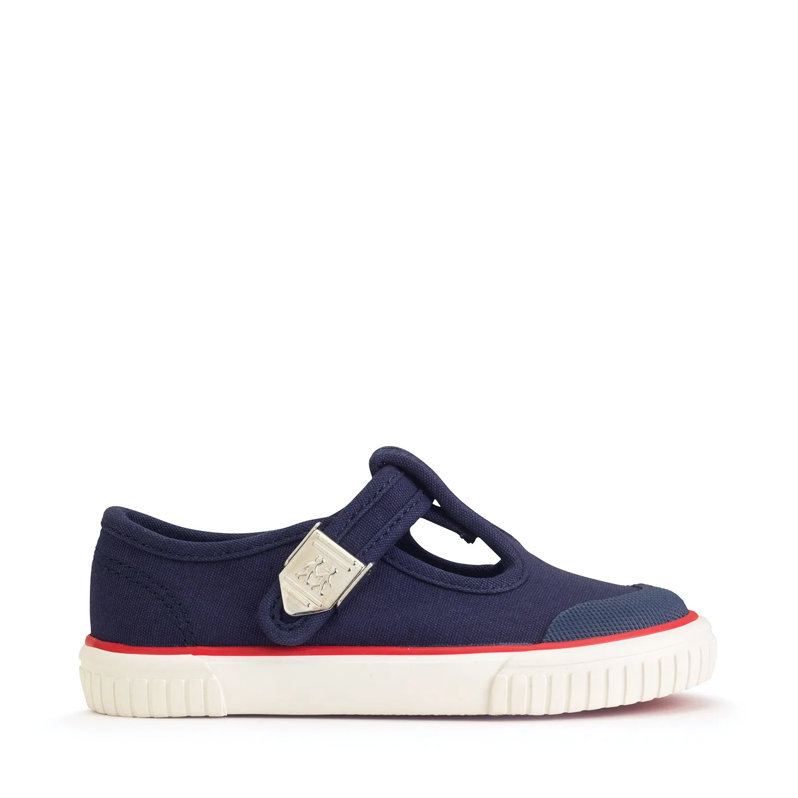 Start Rite Anchor Boys Navy Canvas T-Bar Shoe