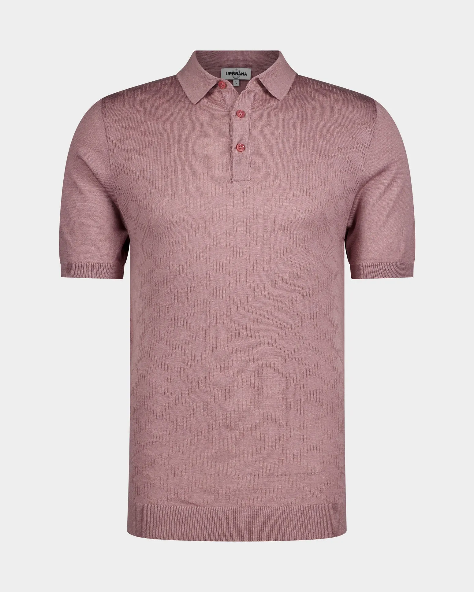 The Sonny Knitted Polo Shirt - Pastel Pink