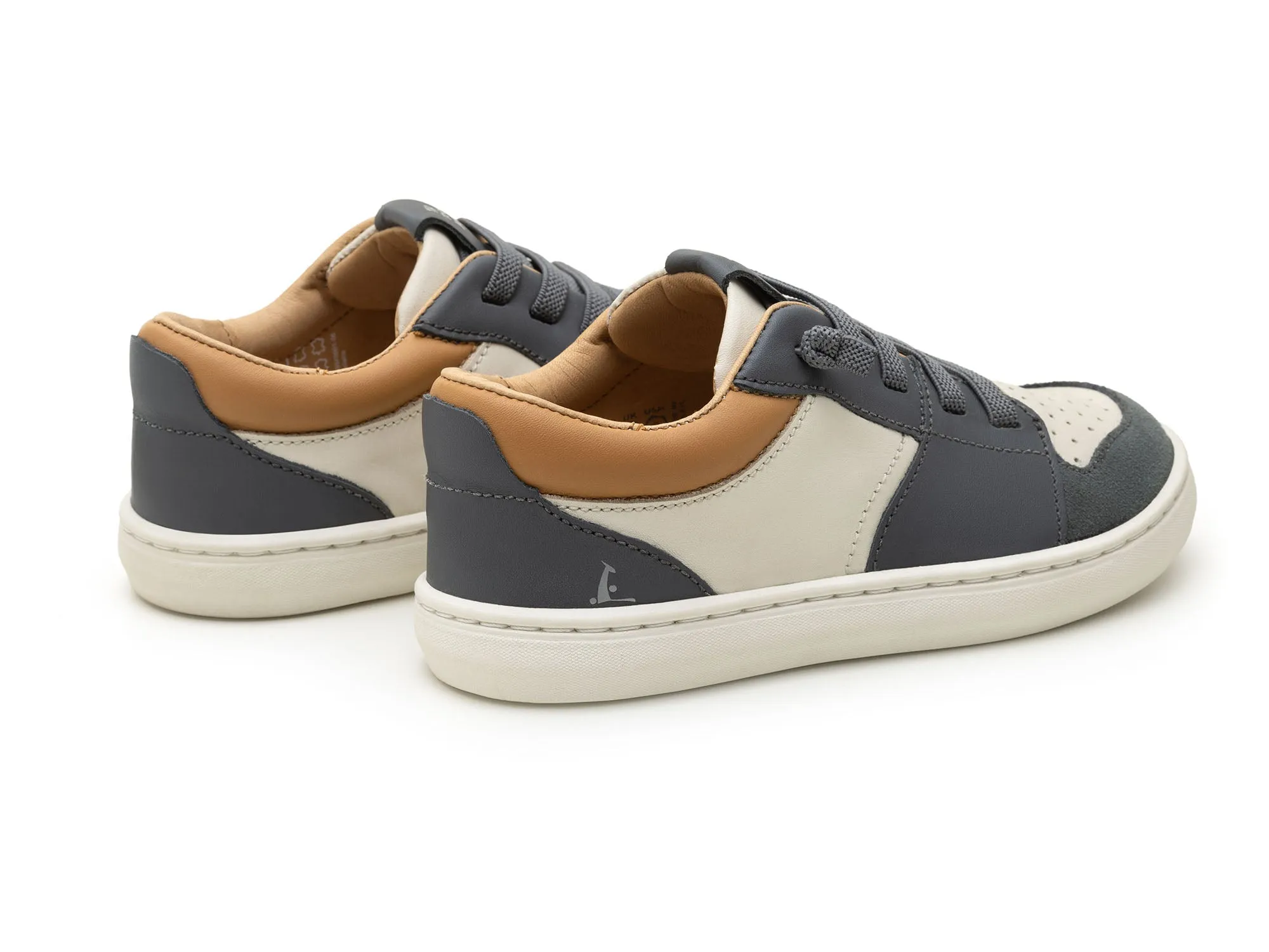 Tip Toey Joey Boy's Ollie Casual Shoes - Tapioca / Slate Blue / Hay