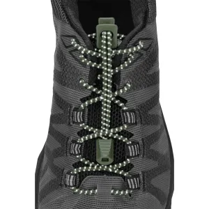 Unisex Reflective Run Laces - Bronze Green