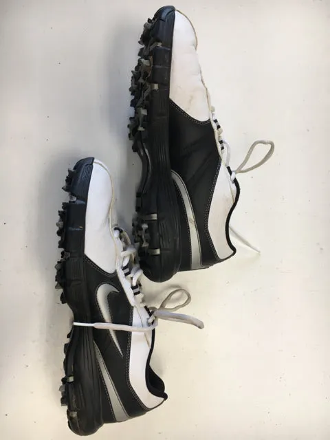 Used Nike White/Black Sr Size 10 Golf Shoes