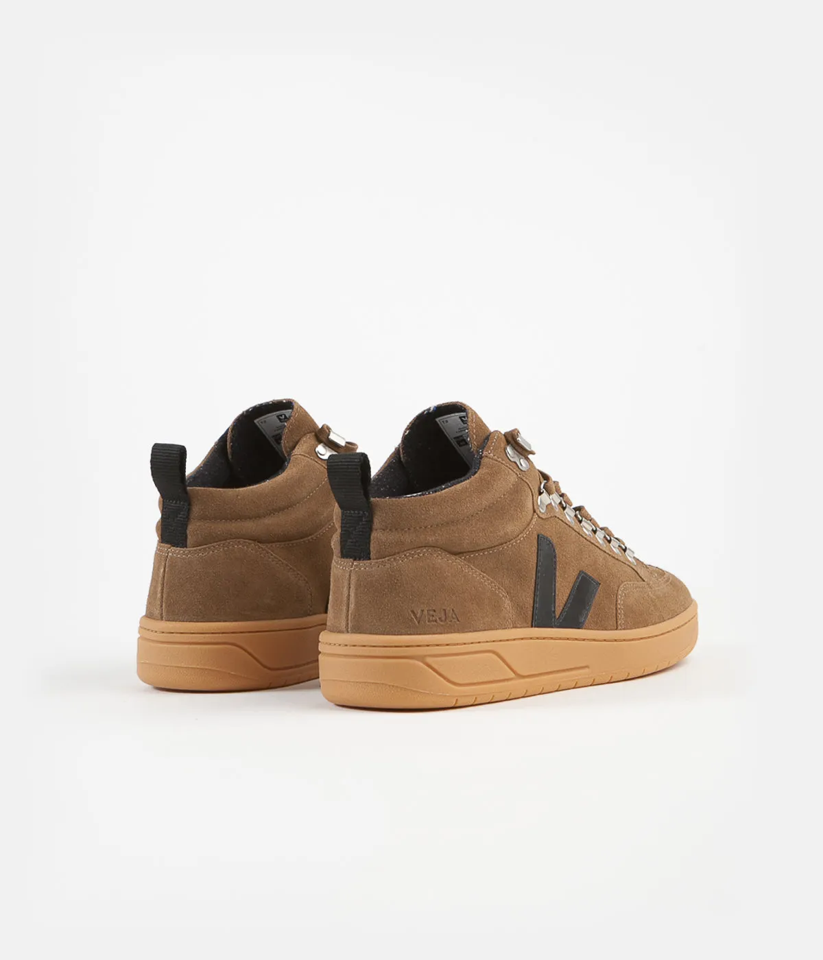 Veja Womens Roraima Suede Shoes - Brown / Black / Gum Sole