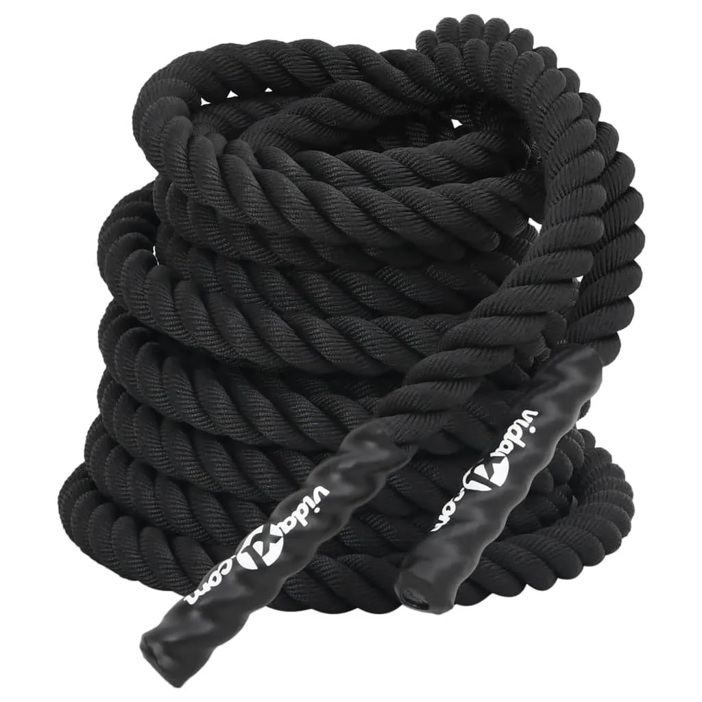 vidaXL Battle Rope Black 12 m 9 kg Polyester