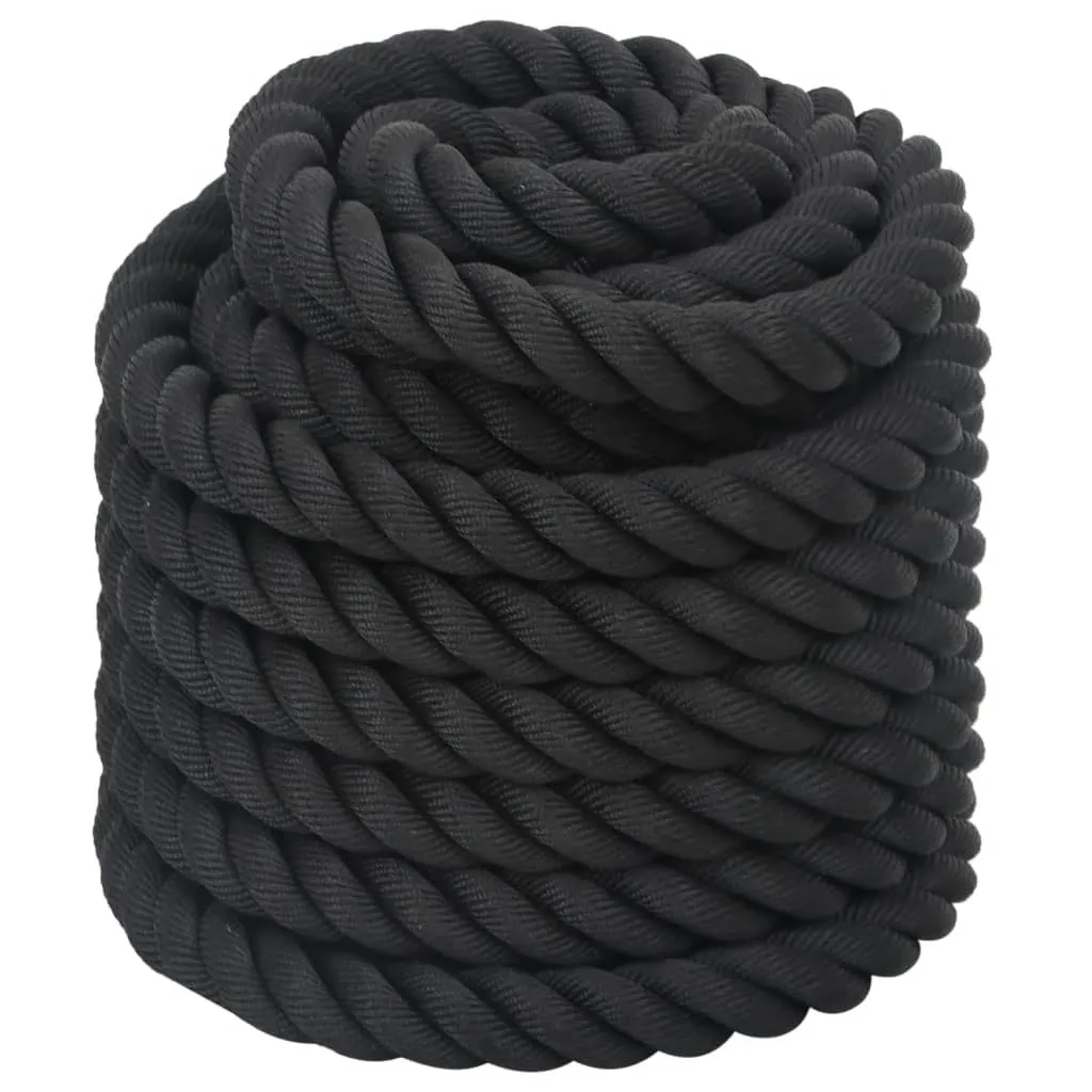 vidaXL Battle Rope Black 12 m 9 kg Polyester