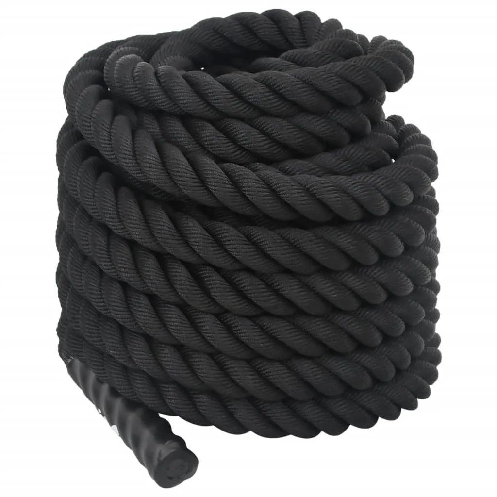 vidaXL Battle Rope Black 12 m 9 kg Polyester