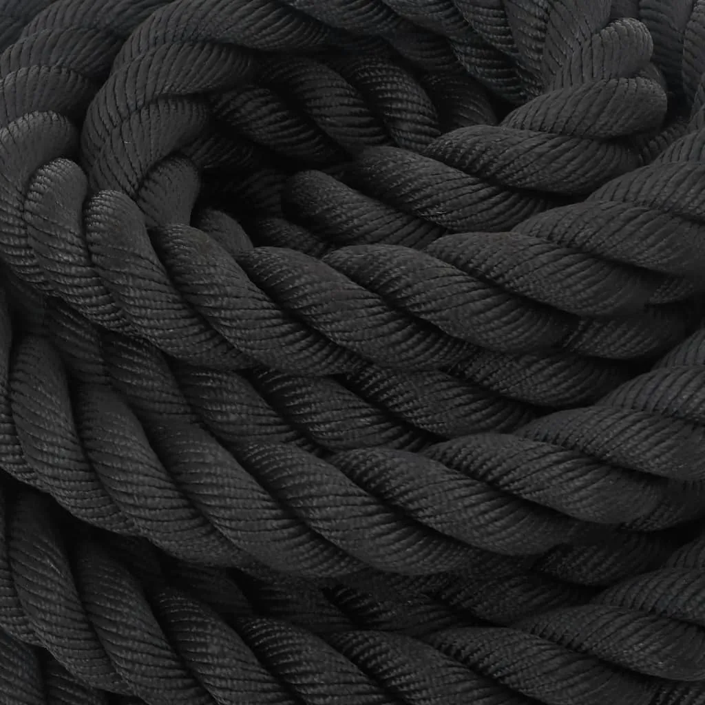 vidaXL Battle Rope Black 12 m 9 kg Polyester