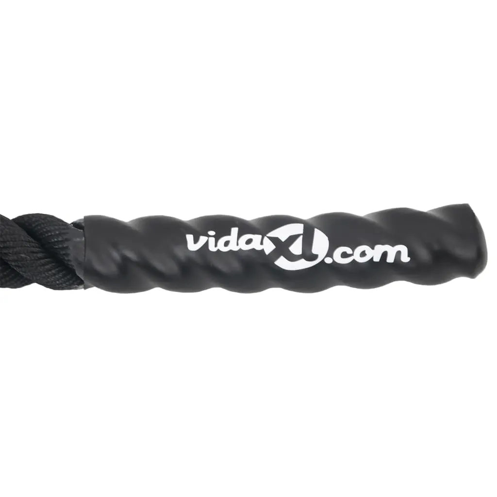 vidaXL Battle Rope Black 6 m 4.5 kg Polyester