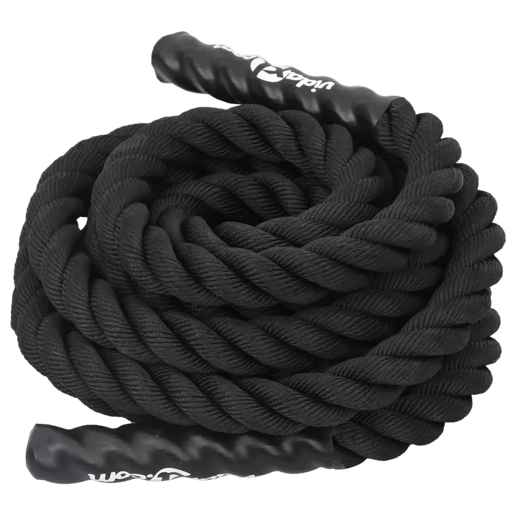 vidaXL Battle Rope Black 6 m 4.5 kg Polyester