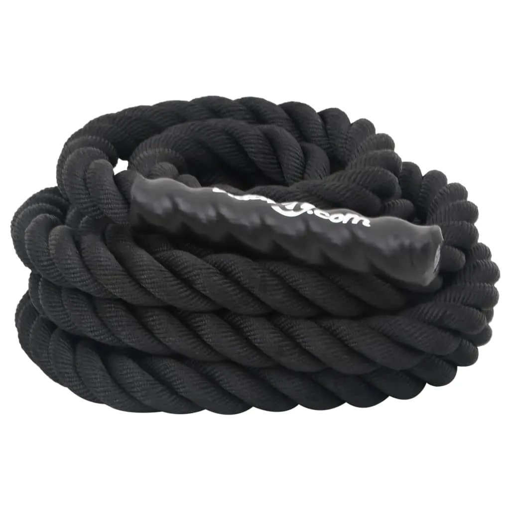 vidaXL Battle Rope Black 6 m 4.5 kg Polyester