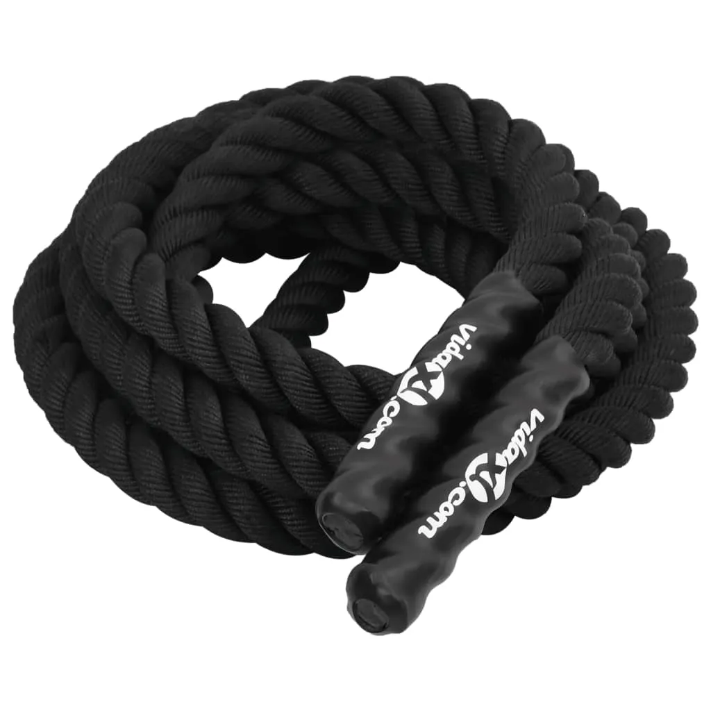 vidaXL Battle Rope Black 6 m 4.5 kg Polyester