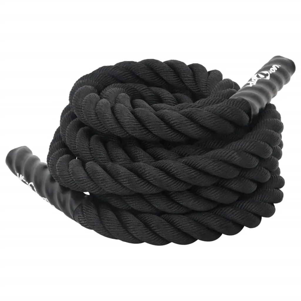 vidaXL Battle Rope Black 6 m 4.5 kg Polyester