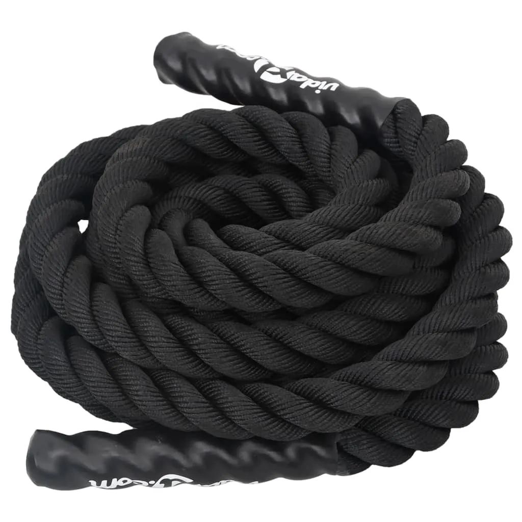 vidaXL Battle Rope Black 9 m 6.8 kg Polyester