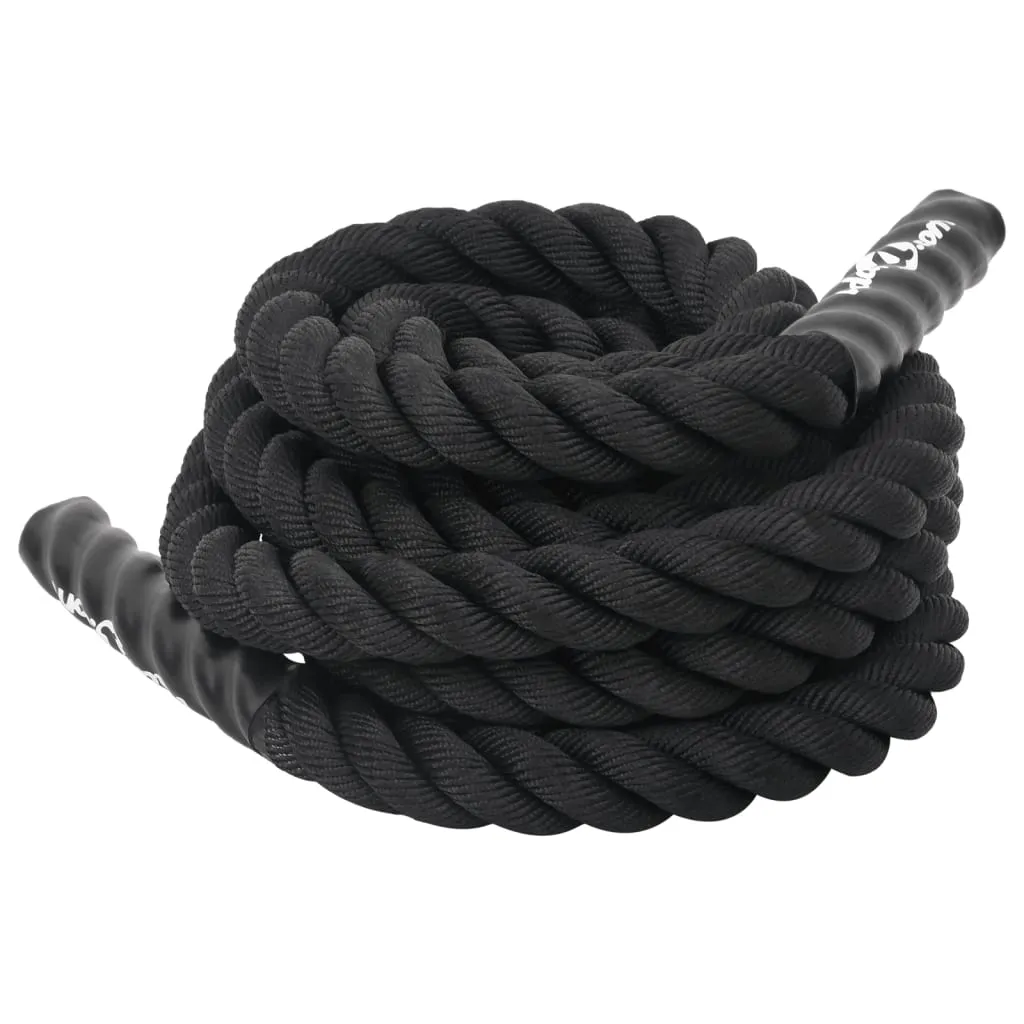 vidaXL Battle Rope Black 9 m 6.8 kg Polyester