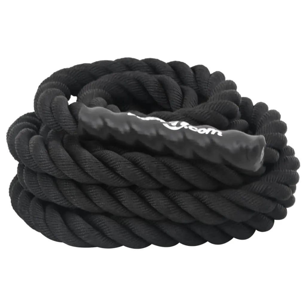 vidaXL Battle Rope Black 9 m 6.8 kg Polyester