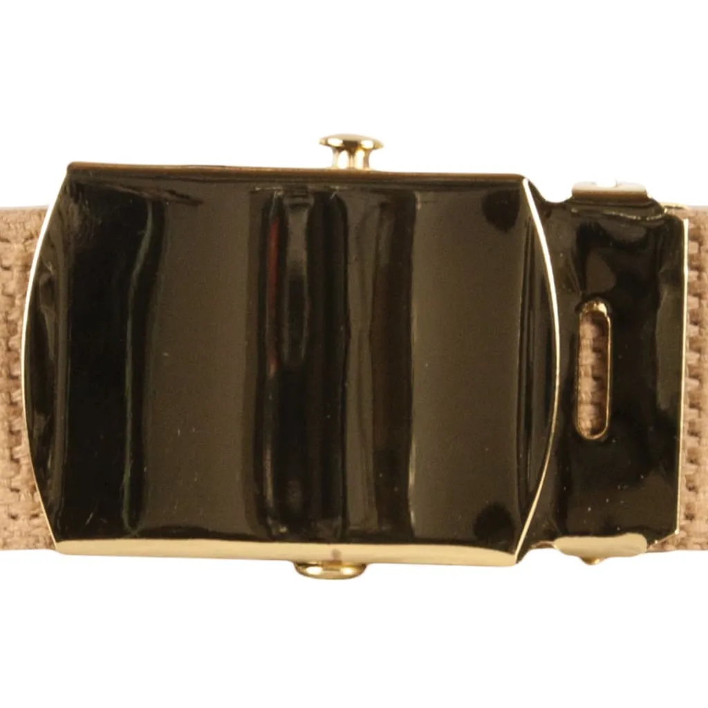 Web Belt with Brass Plated Roller Buckle (Pack of 12)