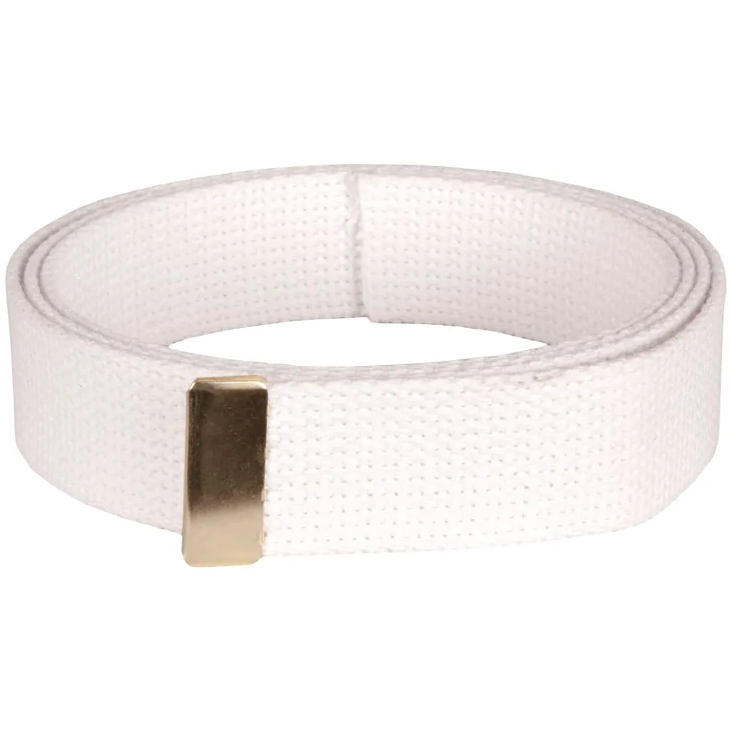 Web Belt with Brass Plated Roller Buckle (Pack of 12)