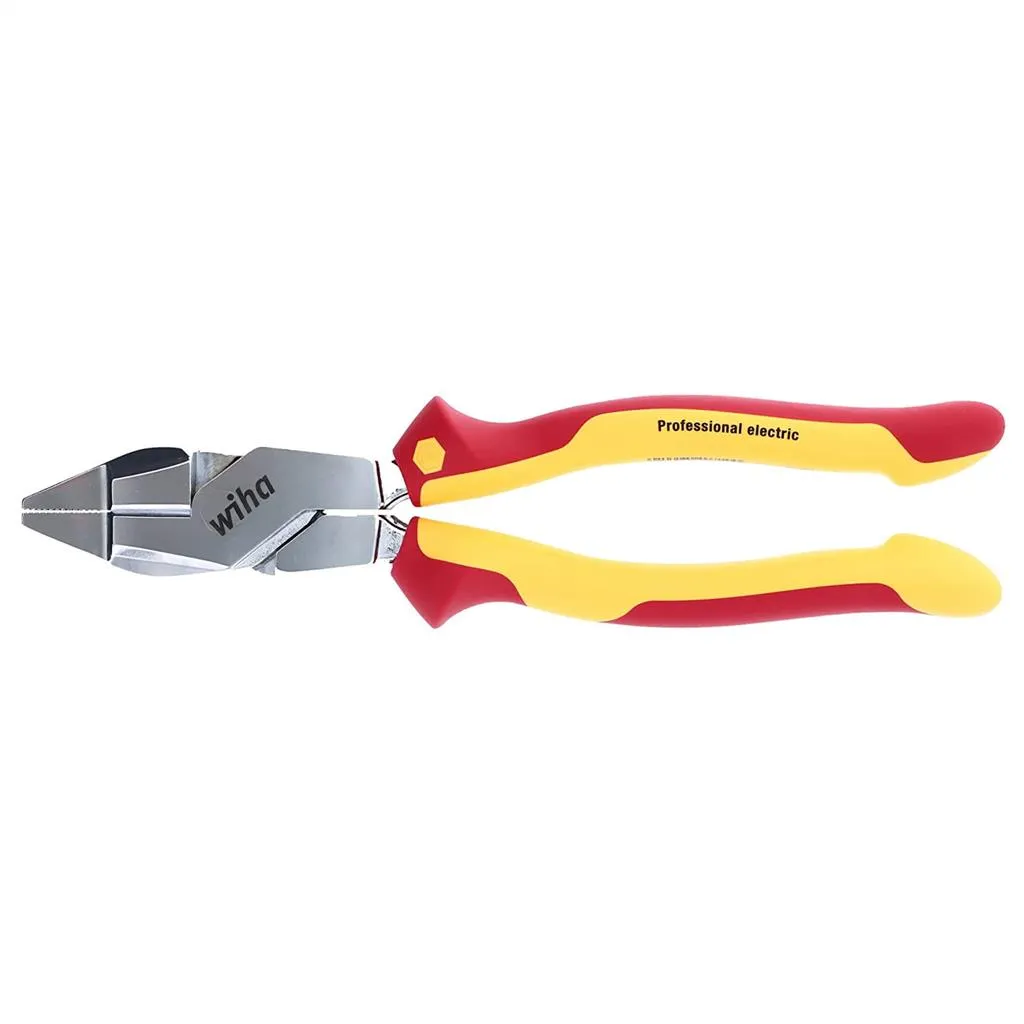 Wiha 32831 9.5 in. Chrome Finish Insulated High-Leverage NE Lineman's Plier