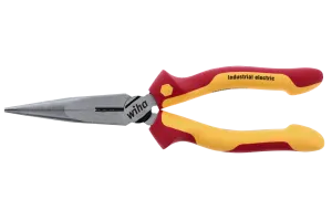 Wiha 32923 Insulated Industrial Long Nose Pliers w/ Cutters 8"