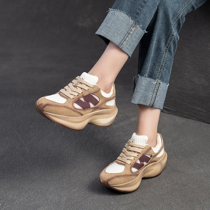 Women Fashion Breathable Thick Soled Casual Sneakers