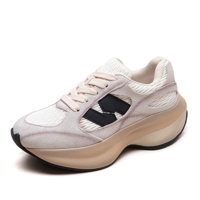 Women Fashion Breathable Thick Soled Casual Sneakers