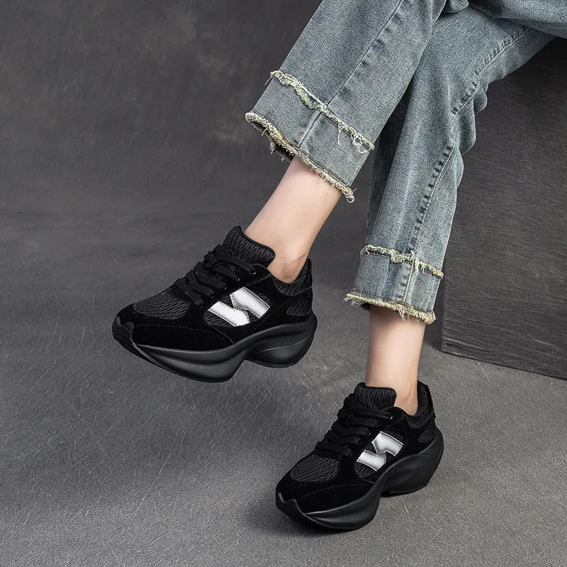 Women Fashion Breathable Thick Soled Casual Sneakers