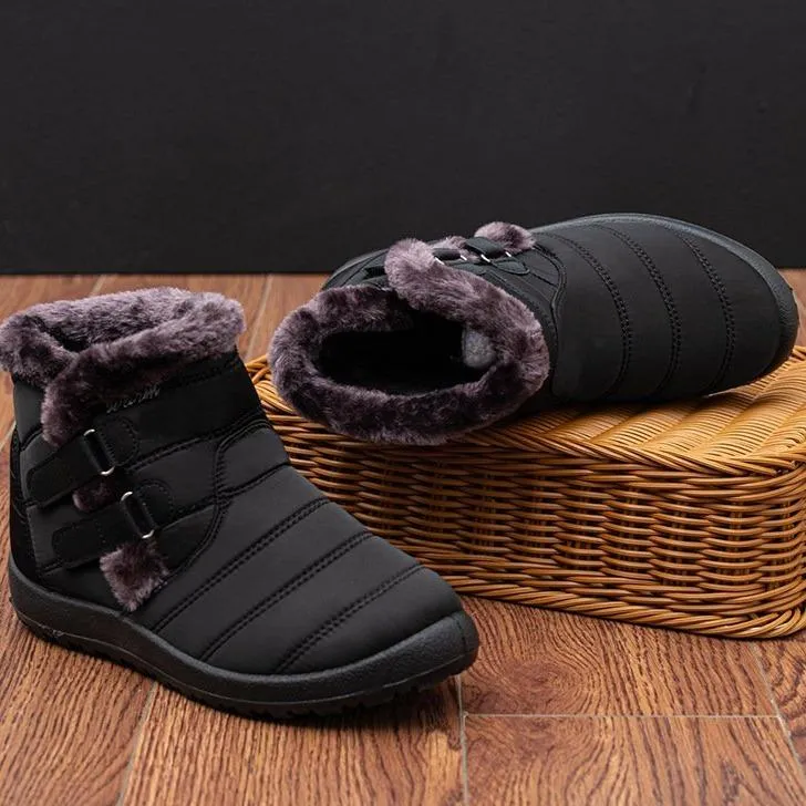 Women waterproof soft winter faux fur keep warm short snow boots