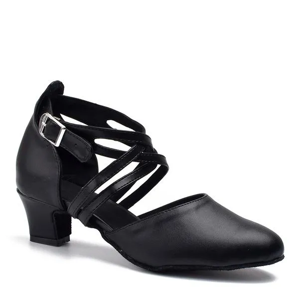 Women's Leather Character Shoes Ballroom Dance Shoes Modern Shoes Character Shoes