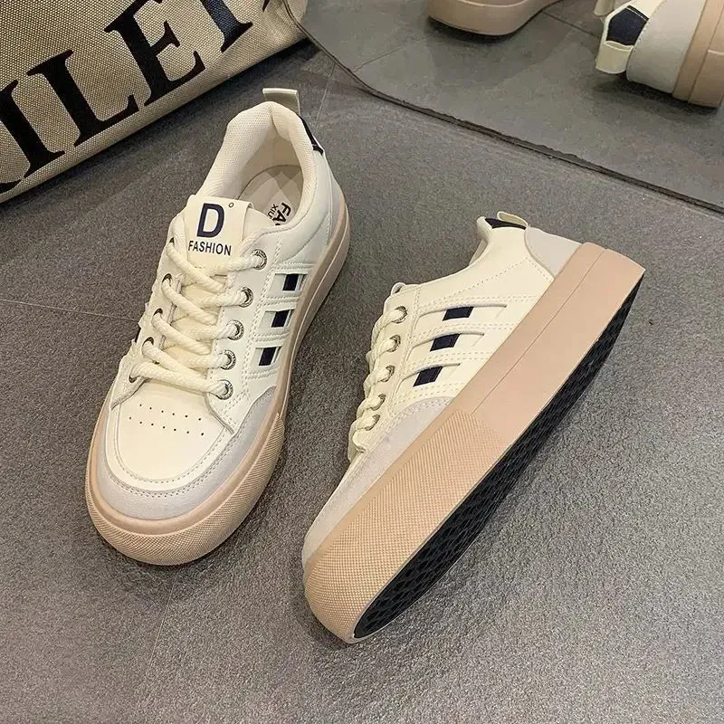 Women's Soft-Soled Casual Sneakers Thin Breathable Mesh Lined Slip-On Shoes For Autumn Versatile With Skirts Trendy Style