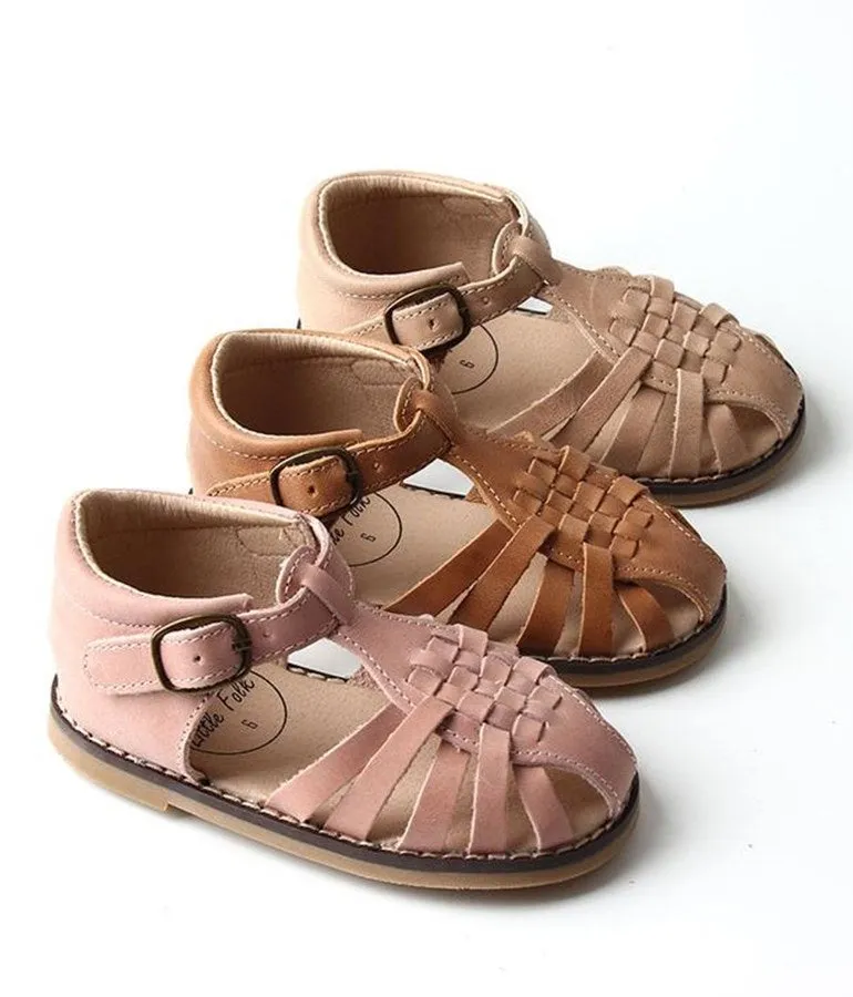 Woven Sandal Hard Soled -Maple