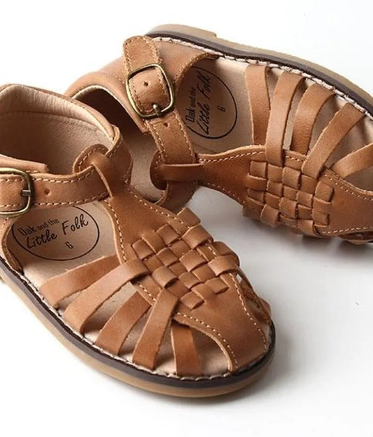 Woven Sandal Hard Soled -Maple