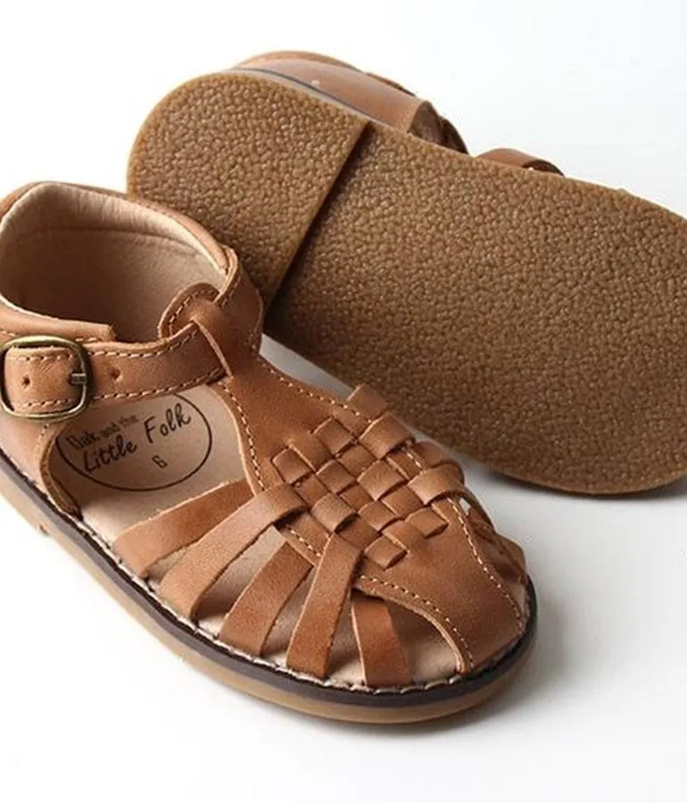 Woven Sandal Hard Soled -Maple