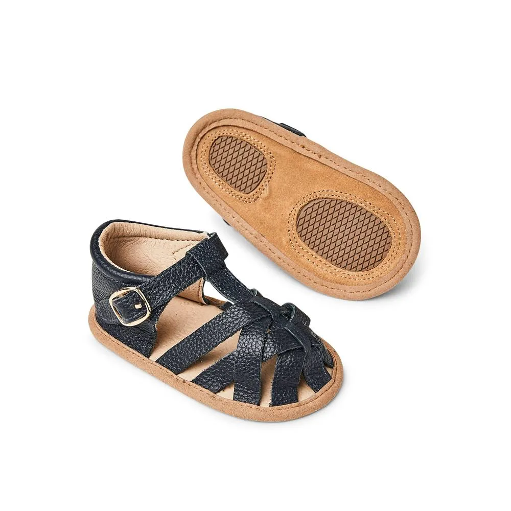 Zodiac Blue Leather Baby Sandal